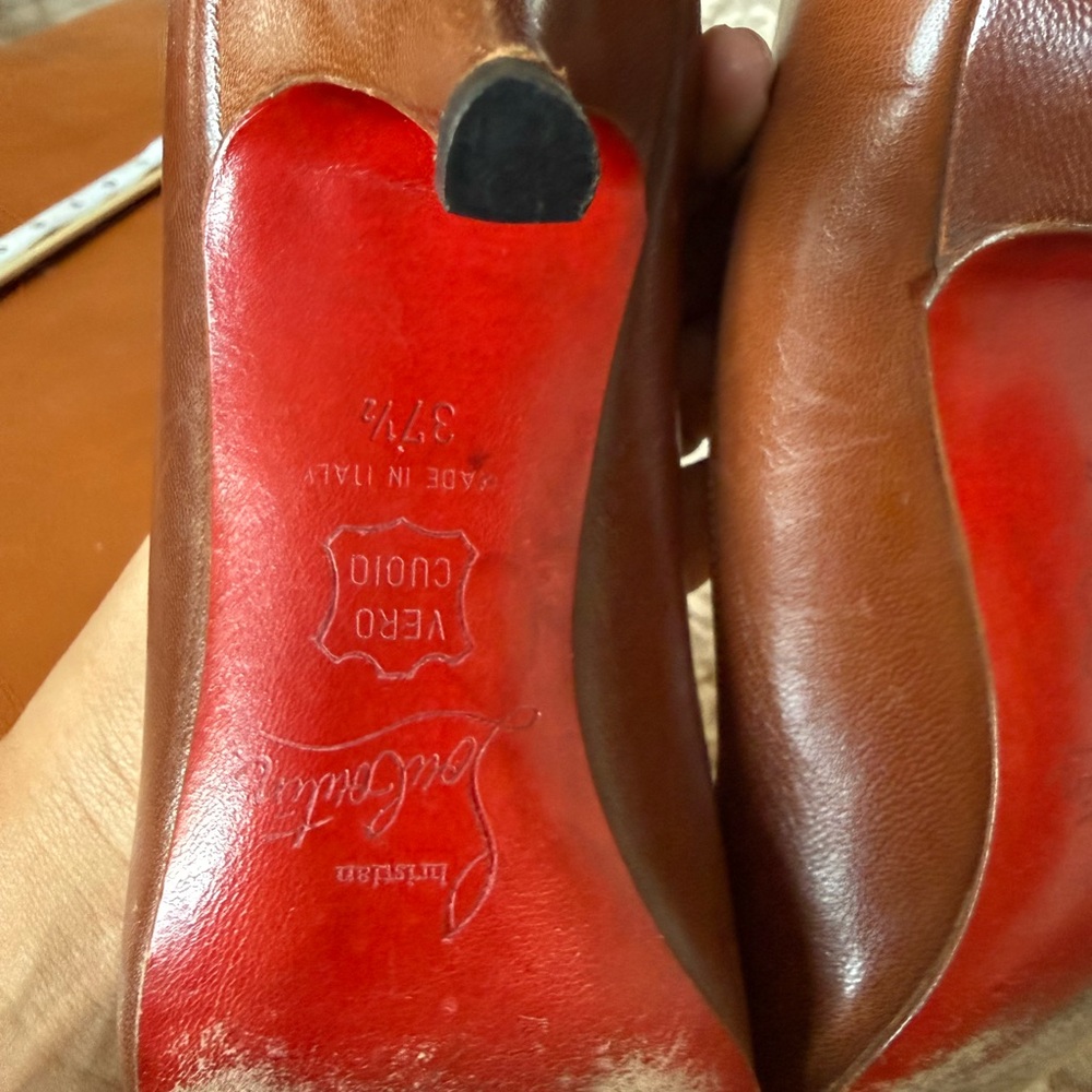 Vero Cuoio Brown Leather Heels - Picture 3 of 7